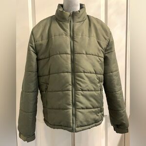 Men’s Green Jacket Sz XL Full Zip Coat Quilted Puffer Hunting Workwear Trucker